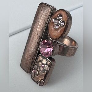 Vintage Adjustable Ring By Pilgrim size 6 Danish